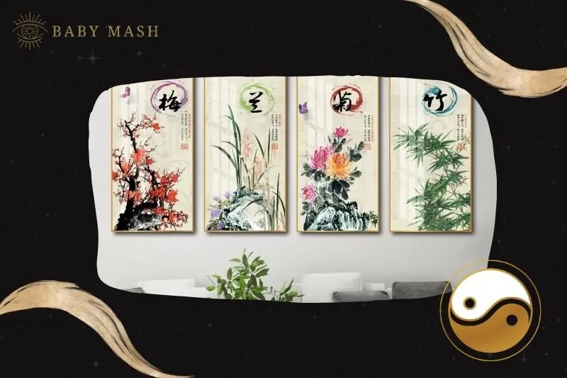 Cách treo tranh tứ quý hợp phong thủy